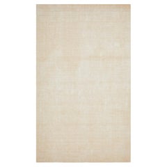 Solo Rugs Lodhi Contemporary Solid Handmade Area Rug Beige