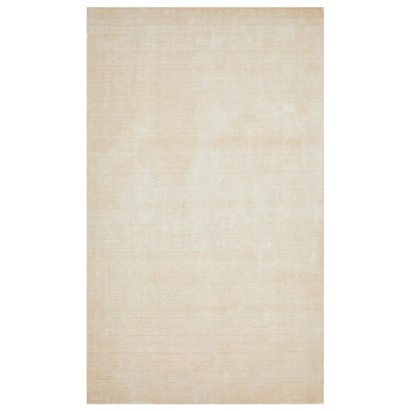 Tappeto Solo Rugs Lodhi Contemporary Solid Handmade Area Rug Beige in vendita