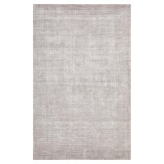 Solo Rugs Lodhi Contemporary Solid Handmade Area Rug Gray