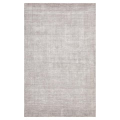 Solo Teppiche Lodhi Zeitgenössischer, massiver, handgefertigter Teppich in Grau