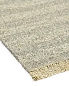 Solo Rugs Louella Contemporary Striped Handmade Area Rug Gray