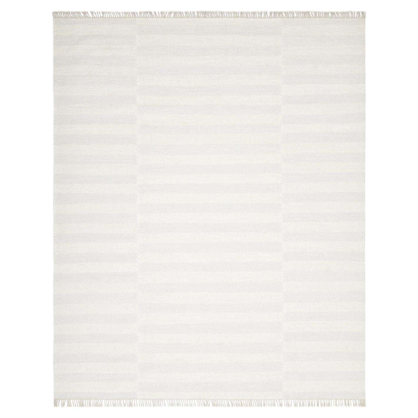 Solo Rugs Louella Contemporary Striped Handmade Area Rug Ivory