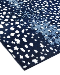 Tappeto Solo Rugs Louis Contemporary Animal Handmade Area Rug Blue