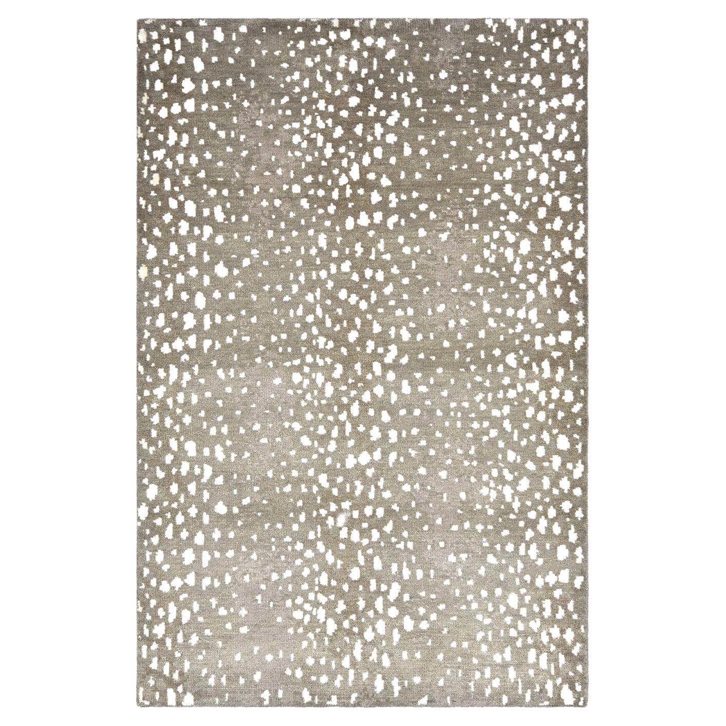 Solo Rugs Louis Contemporary Animal Handmade Area Rug Brown For Sale