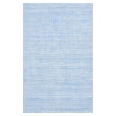 Solo Rugs Tapis de sol contemporain massif fait à la main Milo Bleu