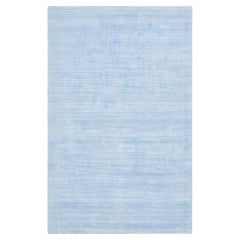 Solo Rugs Milo Zeitgenössische solide handgefertigte Teppiche Blau
