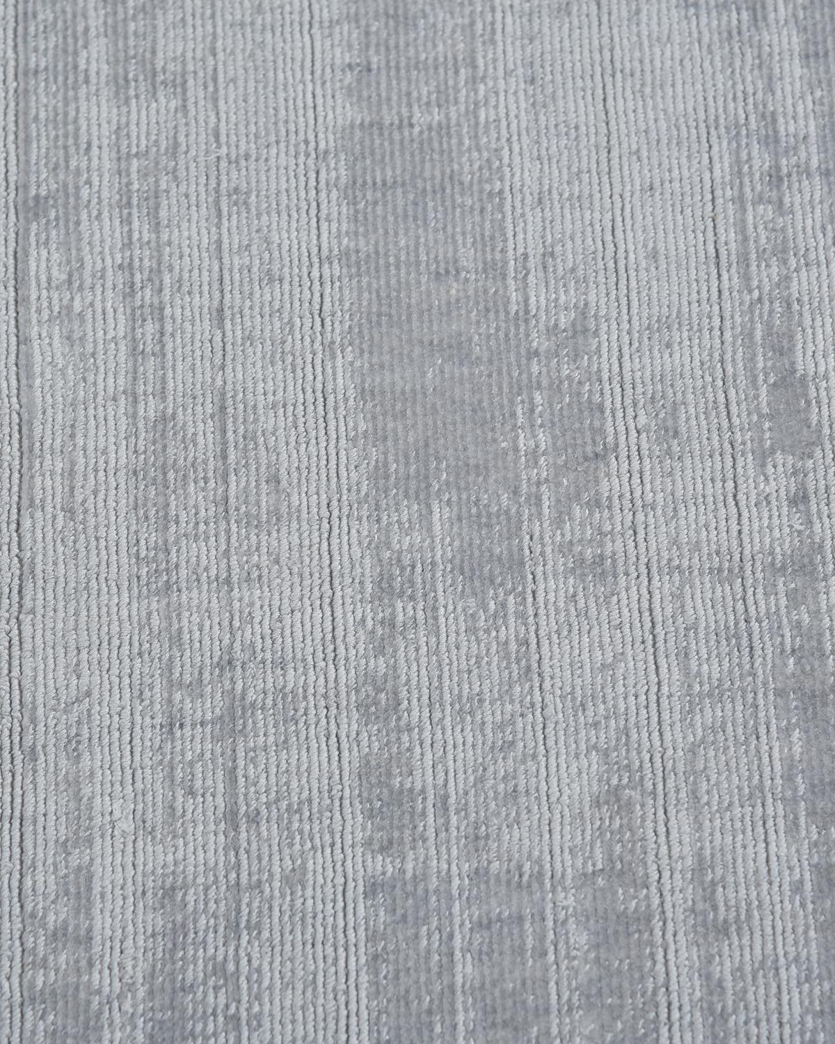 Modern Solo Rugs Milo Contemporary Solid Handmade Area Rug Grey For Sale