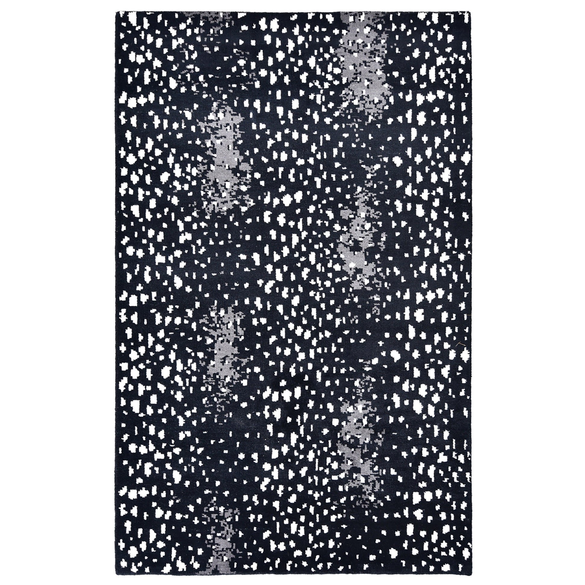 Tappeto Solo Rugs Modern Animal annodato a mano di colore nero