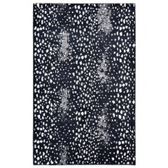 Solo Rugs Modern Animal Handgeknüpfter Schwarzer Vorleger