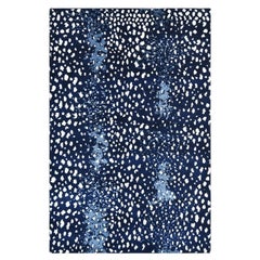 Solo Rugs Modern Animal Hand-Knotted Blue Area Rug