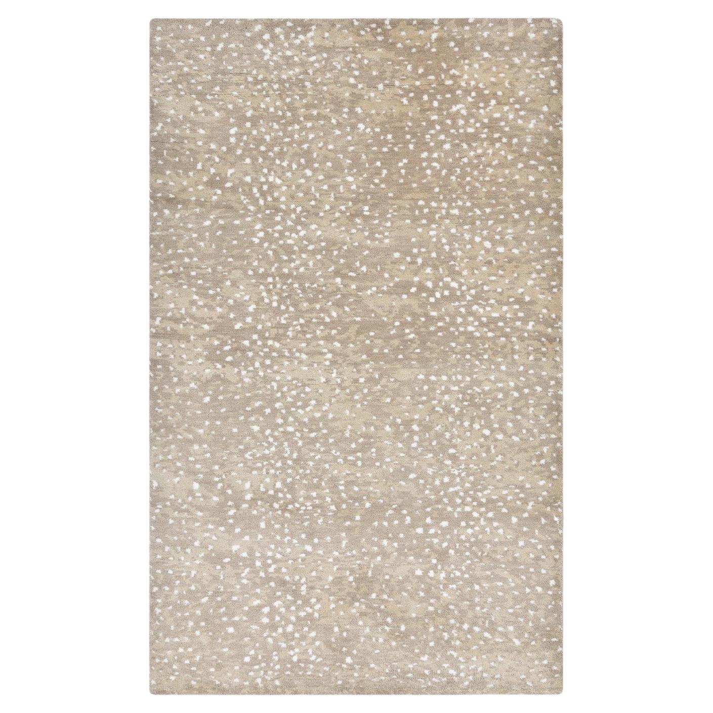 Solo Rugs Modern Animal Hand Knotted Brown Area Rug For Sale