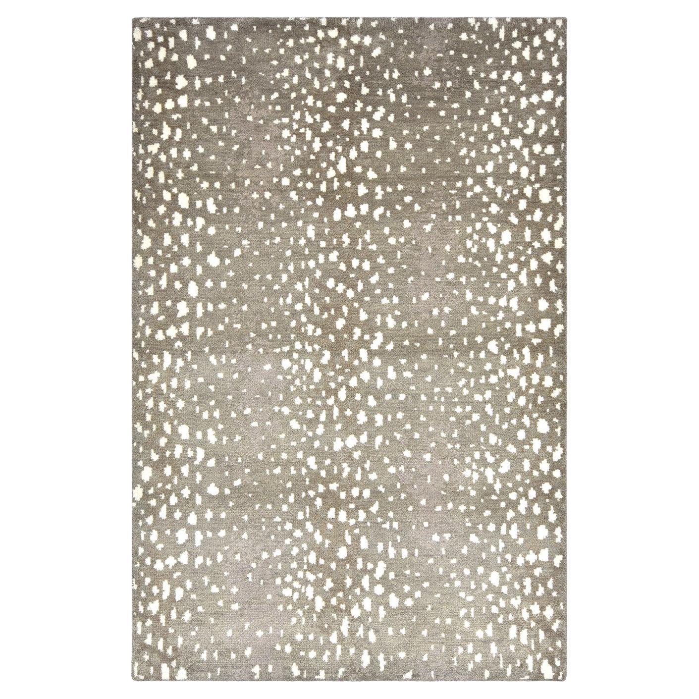 Solo Rugs Modern Animal Hand Knotted Brown Area Rug For Sale