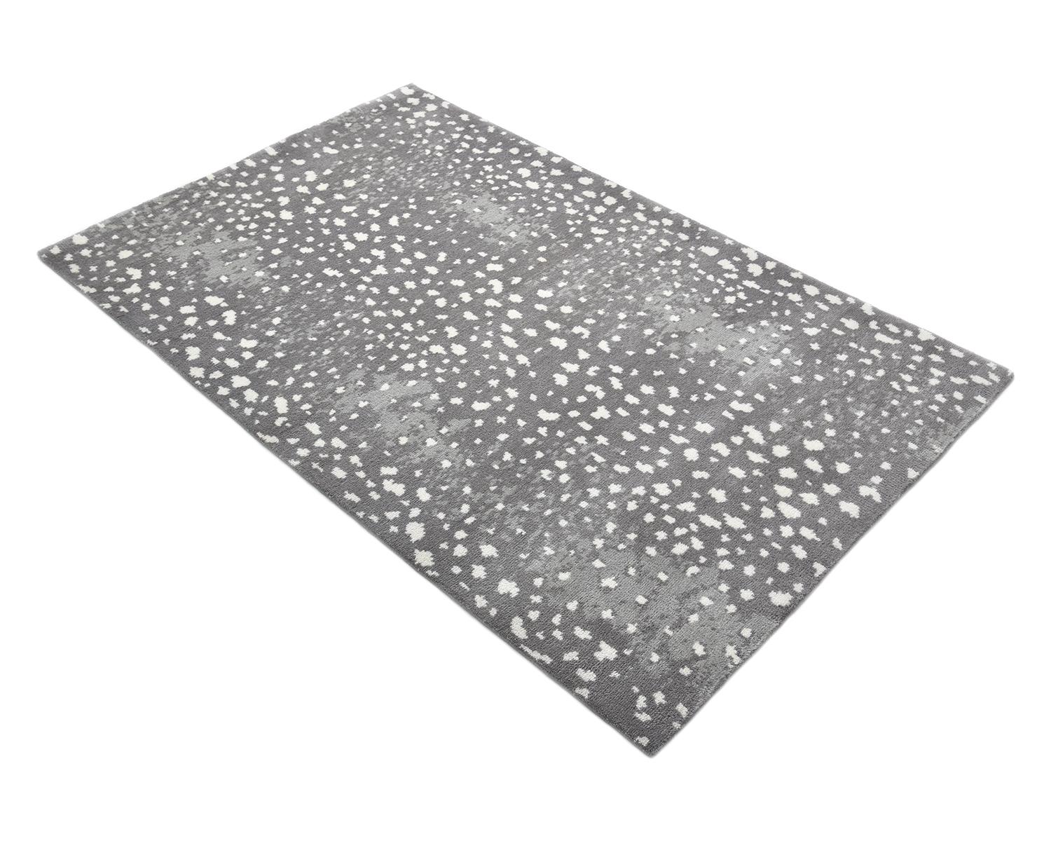 Solo Rugs Modern Animal Hand-Knotted Gray Area Rug For Sale 1