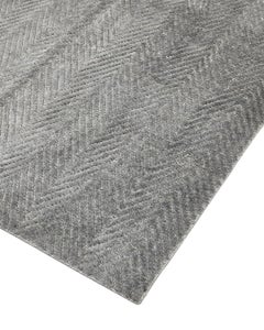 Solo Rugs Modern Chevron Hand Loomed Grey Area Rug
