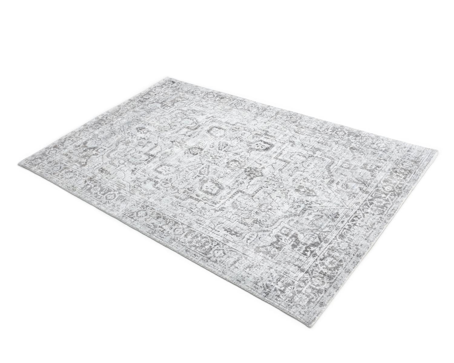 Solo Rugs Modern Floral Hand Loom Light Gray Area Rug 1