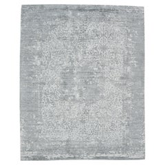 Solo Rugs Modern Floral Hand Loomed Gray Area Rug