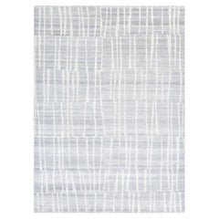 Solo Rugs Modern Geometric Hand-Knotted Gray Area Rug