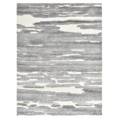 Solo Rugs Modern Geometric Hand-Knotted Gray Area Rug