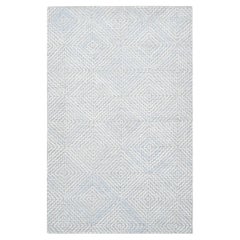 Solo Rugs Modern Geometric Hand Loomed Gray Area Rug