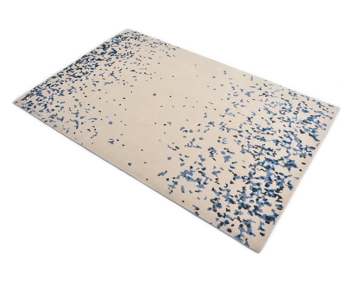 Solo Rugs Modern Hand Knotted Beige Teppich im Angebot 1