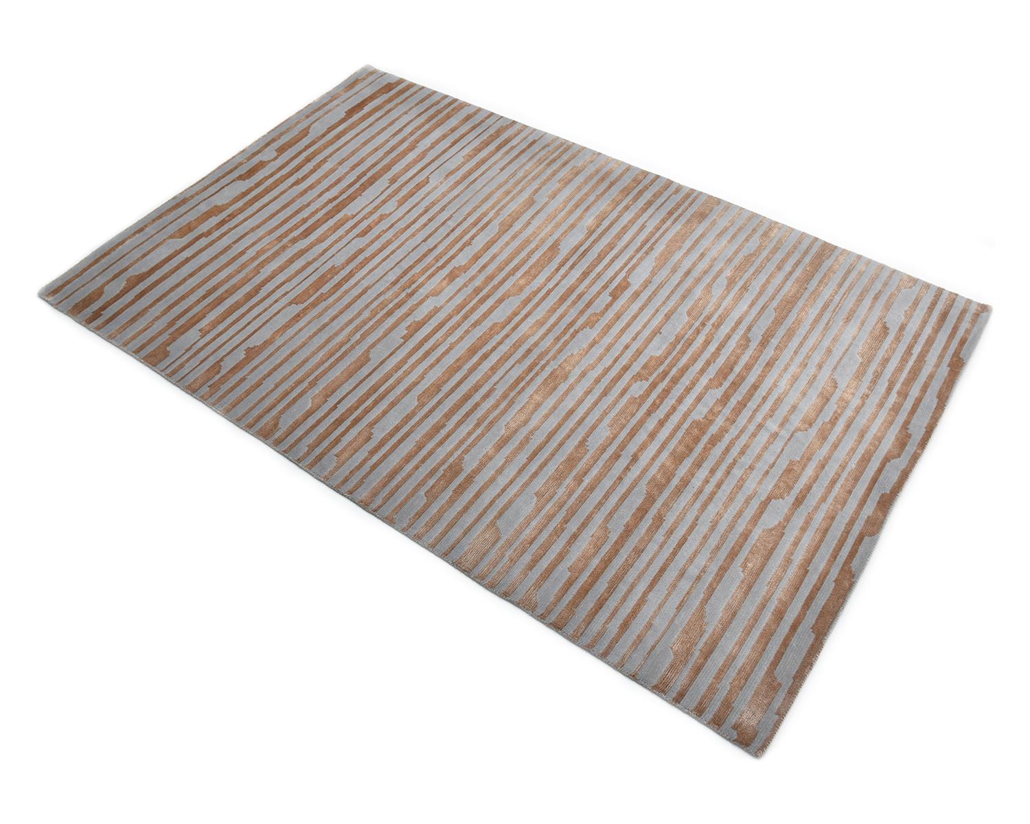 Solo Rugs Modern Hand Knotted Brown Area Rug For Sale 1