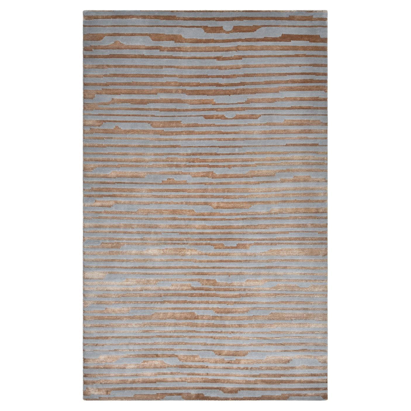Solo Rugs Modern Hand Knotted Brown Area Rug
