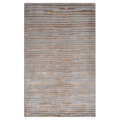 Solo Rugs Modern Hand Knotted Brown Area Rug