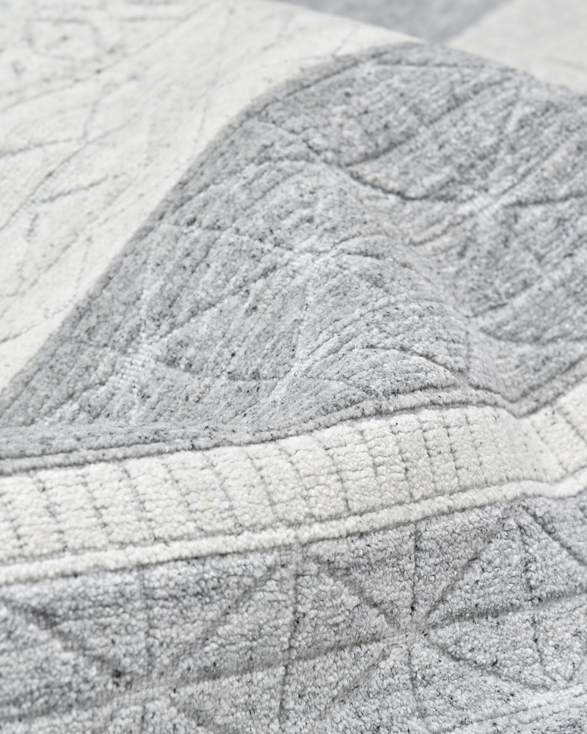 Solo Teppiche Modern  Handloom Gray 8 x 10 Bereich Teppich (Baumwolle) im Angebot