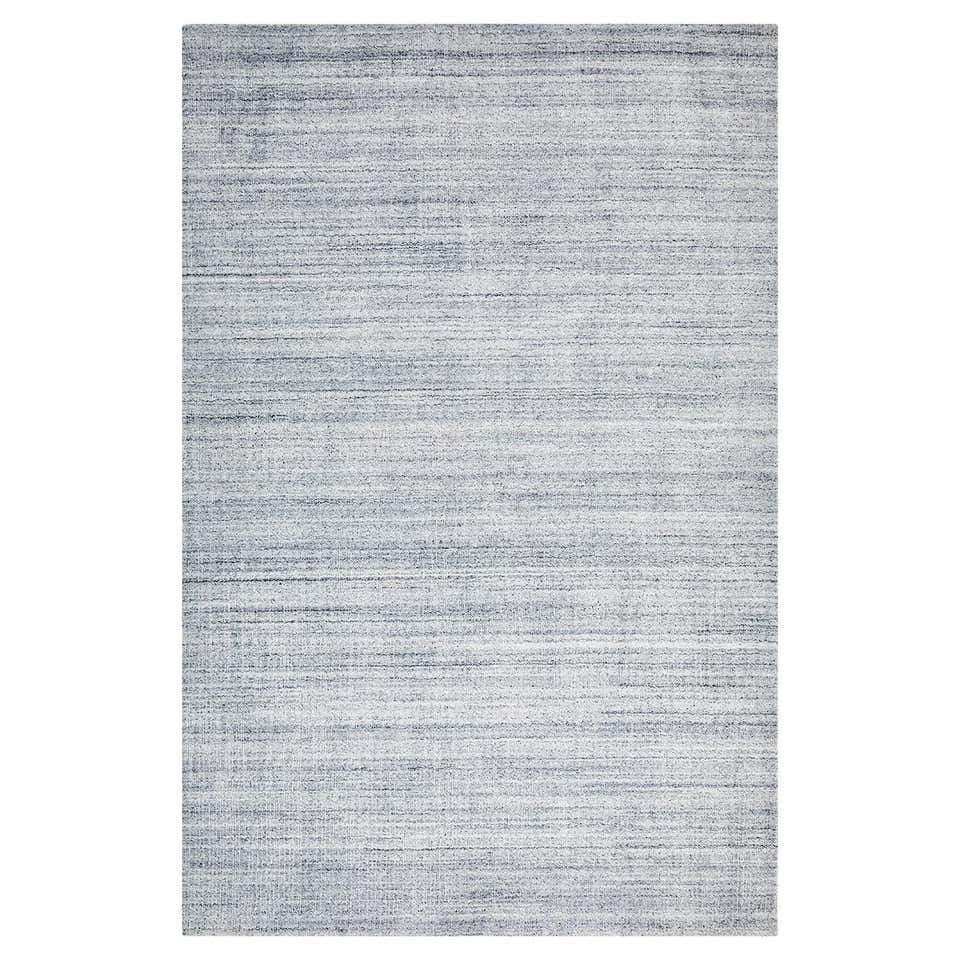 Zen Collection Rug in Striated Denim For Sale at 1stDibs