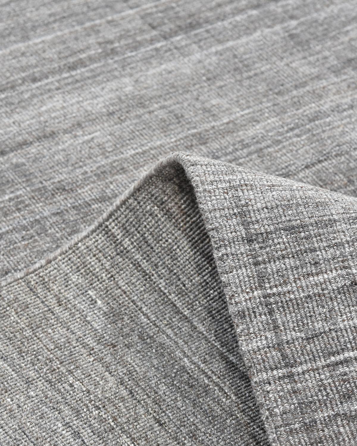 Solo Rugs Modern Striped Hand Loomed Gray Area Rug In New Condition For Sale In Norwalk, CT