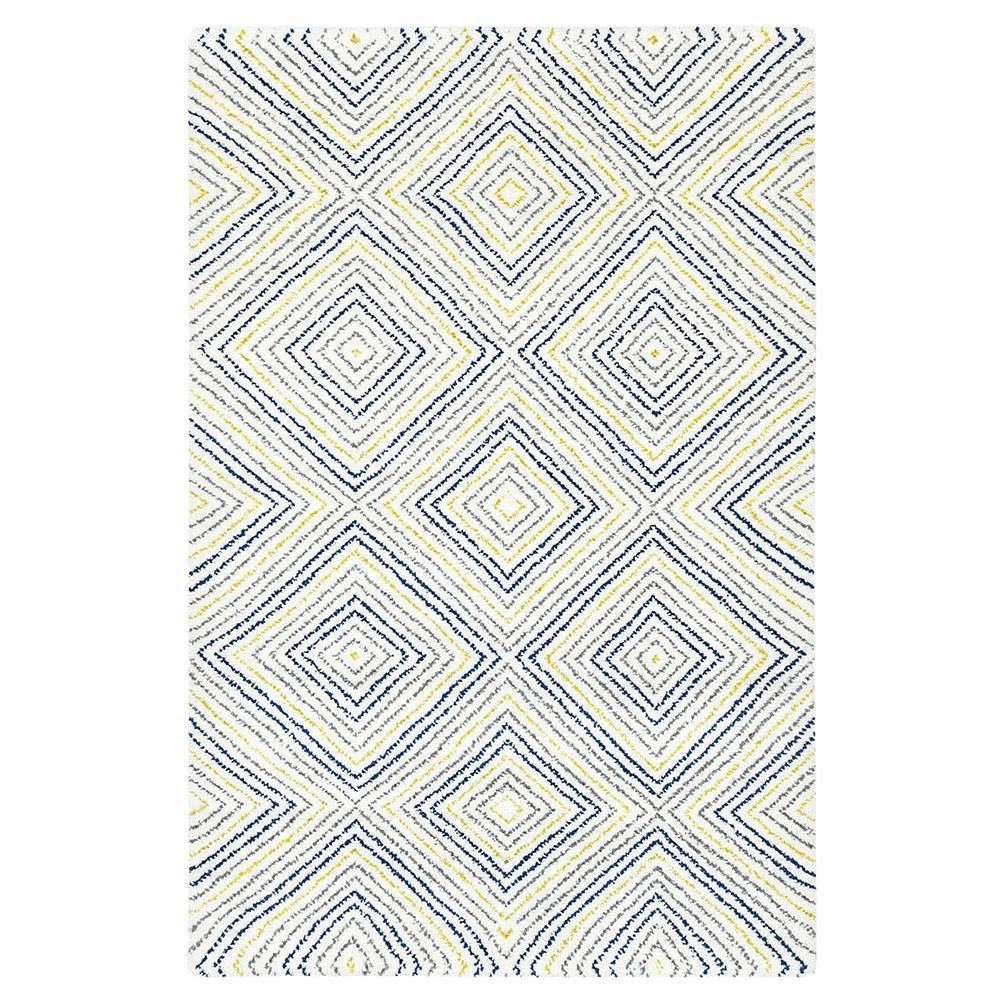 Solo Rugs Moroccan Geometric Hand-Knotted Ivory Area Rug For Sale