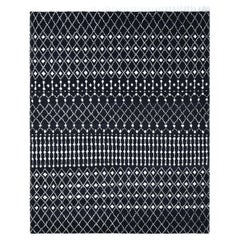 Marokkanischer handgeknüpfter schwarzer 9 x 12 Teppich