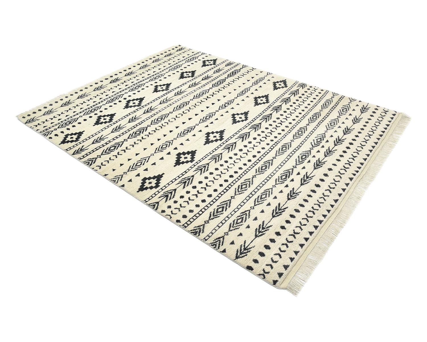 Solo Rugs Moroccan Hand-Knotted Ivory Area Rug For Sale 1