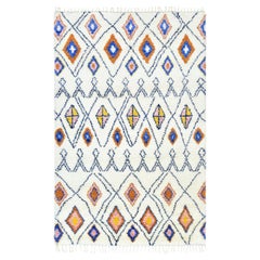 Solo Rugs Moroccan Hand-Knotted Ivory Area Rug