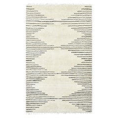 Solo Rugs Moroccan Hand-Knotted Ivory Area Rug