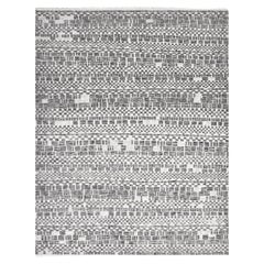 Solo Rugs Peter Contemporary Geometric Handmade Area Rug Gray