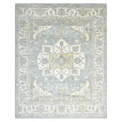 Solo Rugs Samir Traditional Floral Handmade Area Rug Blue