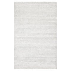 Solo Rugs Sanam Contemporary Striped Handmade Area Rug Ivory