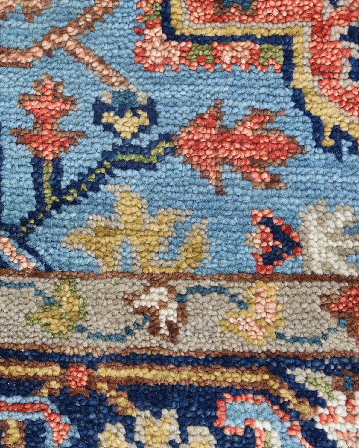 Indian Traditional Floral Hand Made Red Area Rug 6' 0
