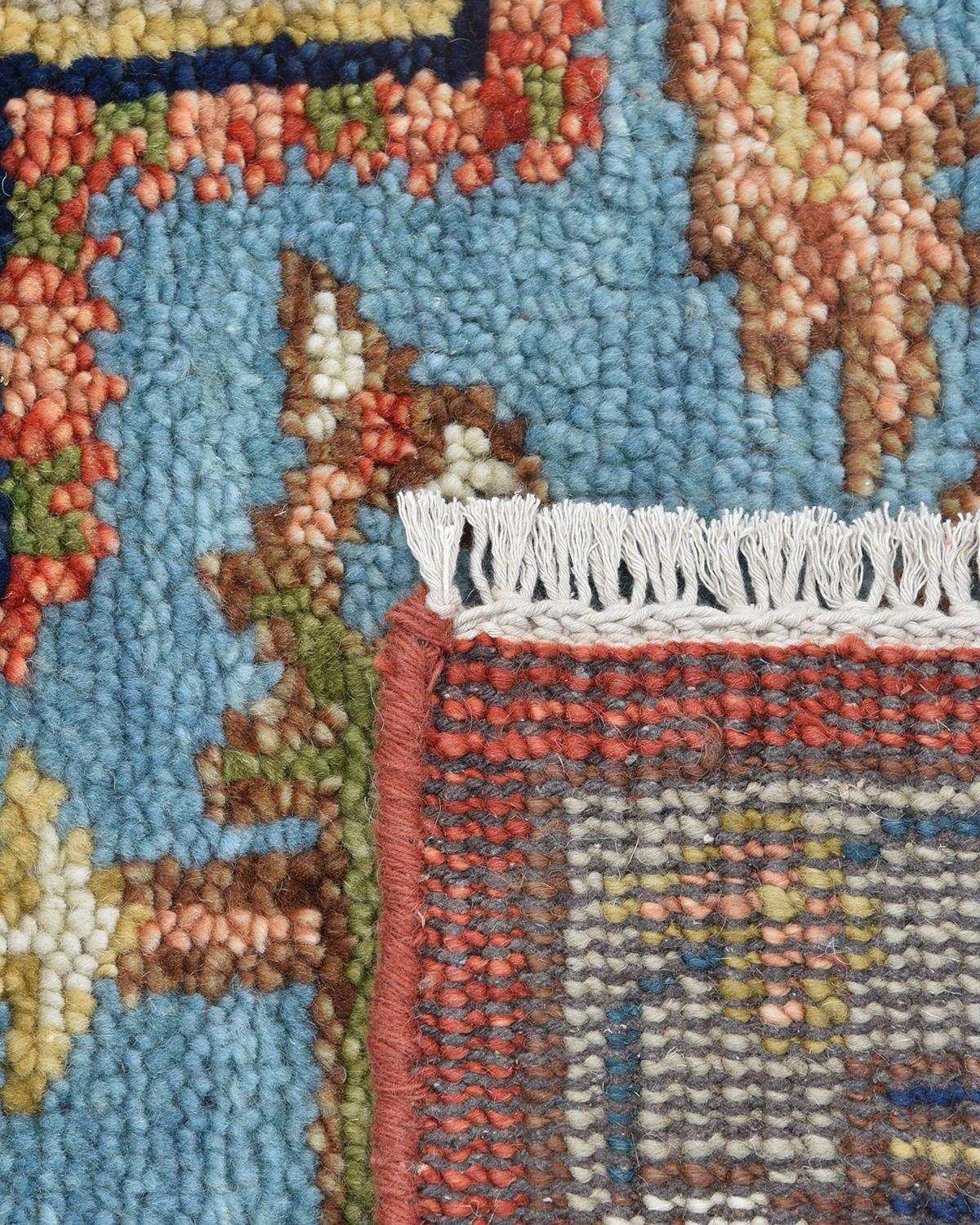 Traditional Floral Hand Made Red Area Rug 6' 0