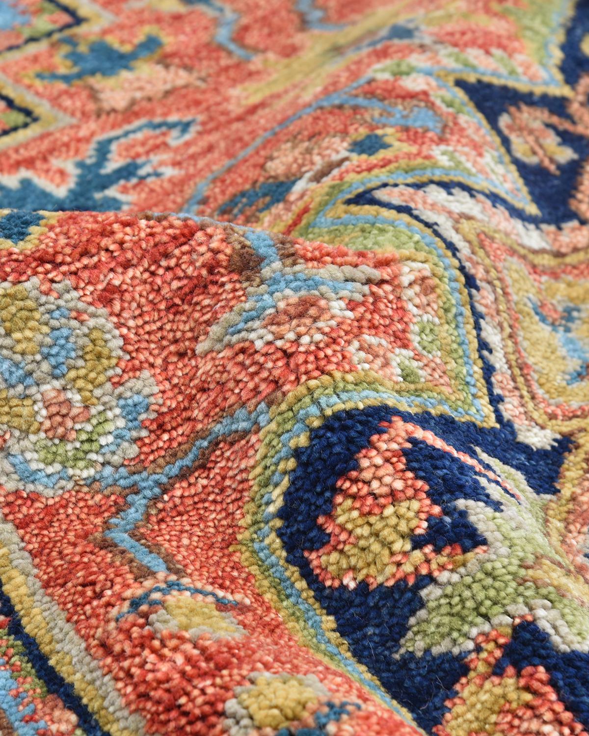 Traditional Floral Hand Made Red Area Rug 6' 0