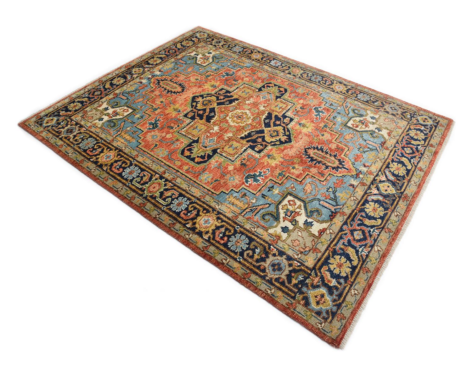 Traditional Floral Hand Made Red Area Rug 9' 0
