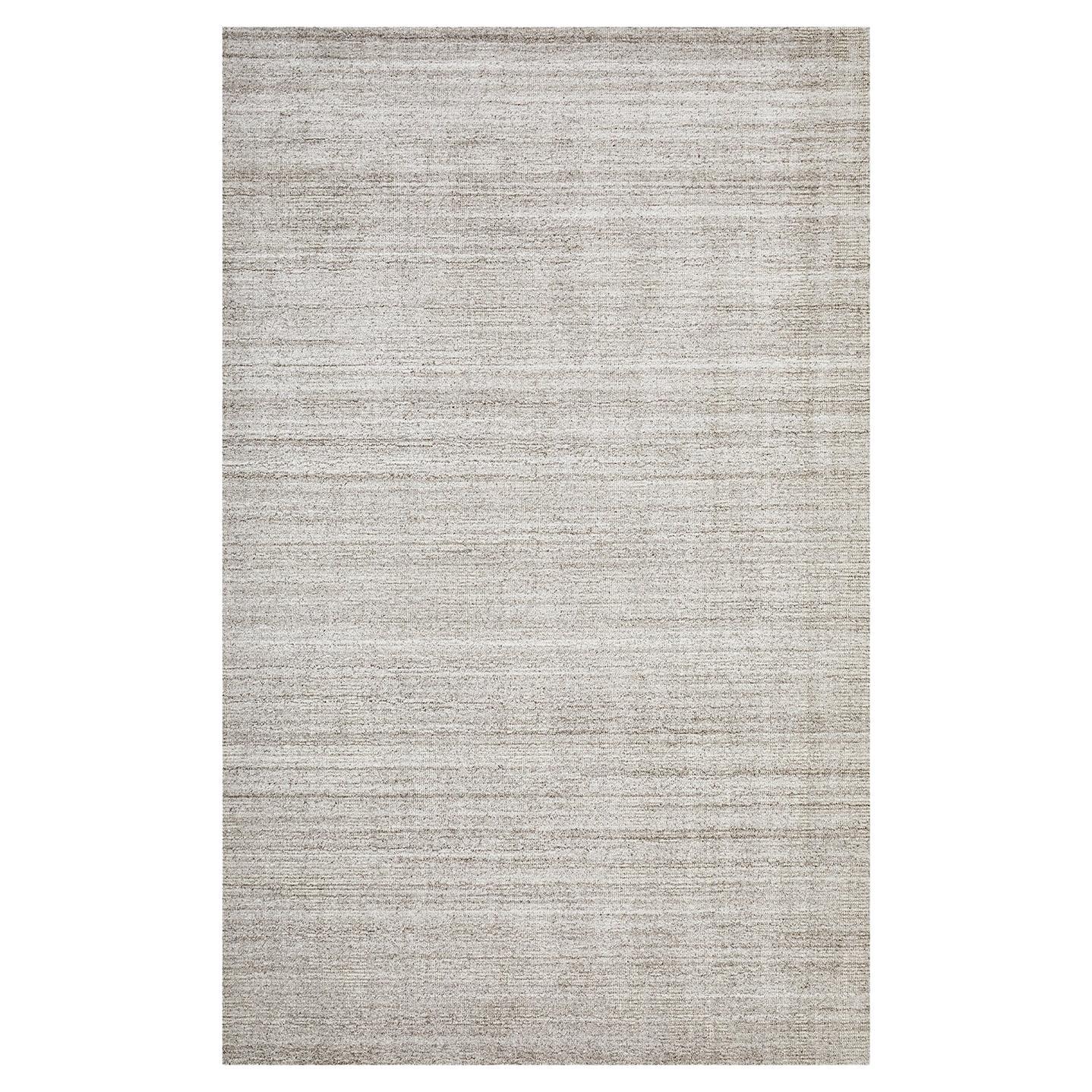 Solo Rugs Solid Modern Hand-Knotted Beige Area Rug