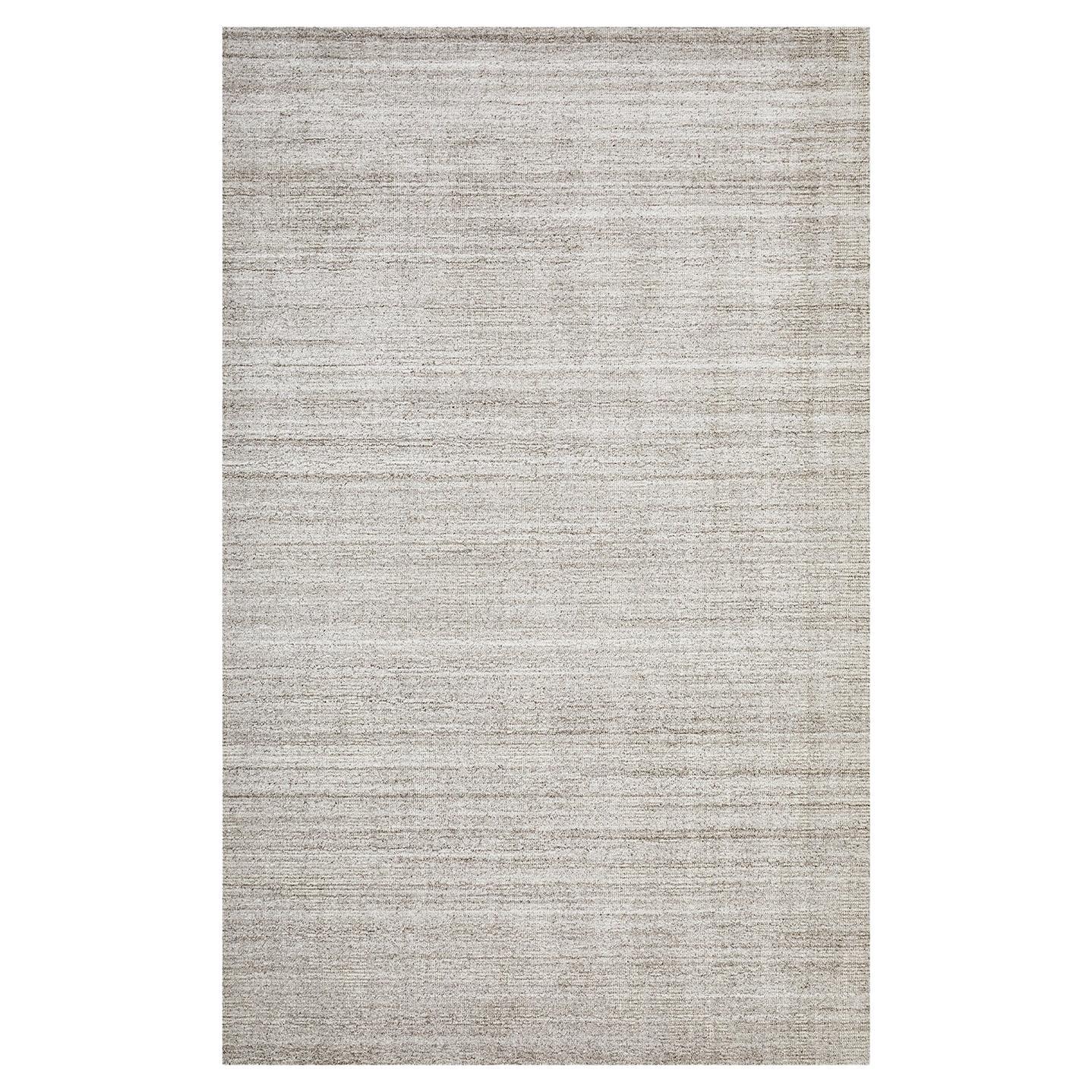 Solo Rugs Solid Modern Hand-Knotted Beige Runner Area Rug (tapis de course)