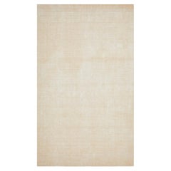 Solo Rugs Solid Modern Hand Loomed Beige 5 x 8 Area Rug