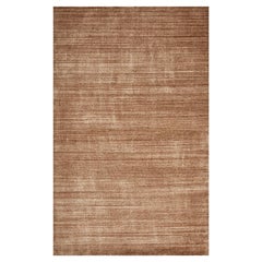 Solo Rugs Solid Modern Hand Loomed Beige 5 x 8 Area Rug