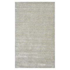 Tapis modernes et solide beige 8 x 10 pouces, lissé à la main