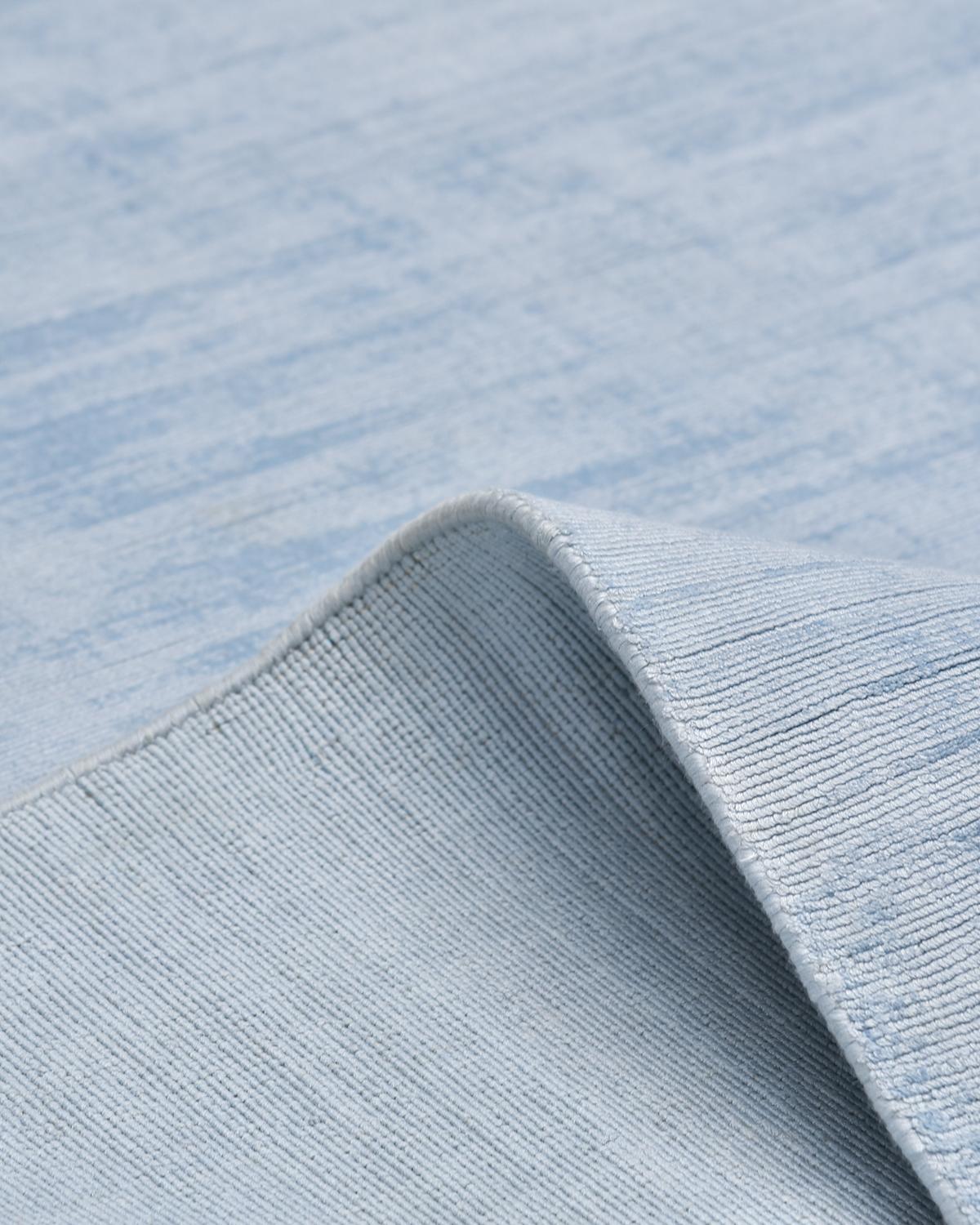 Solo Rugs Tapis moderne solide tissé à la main bleu 8 x 10 Neuf - En vente à Norwalk, CT