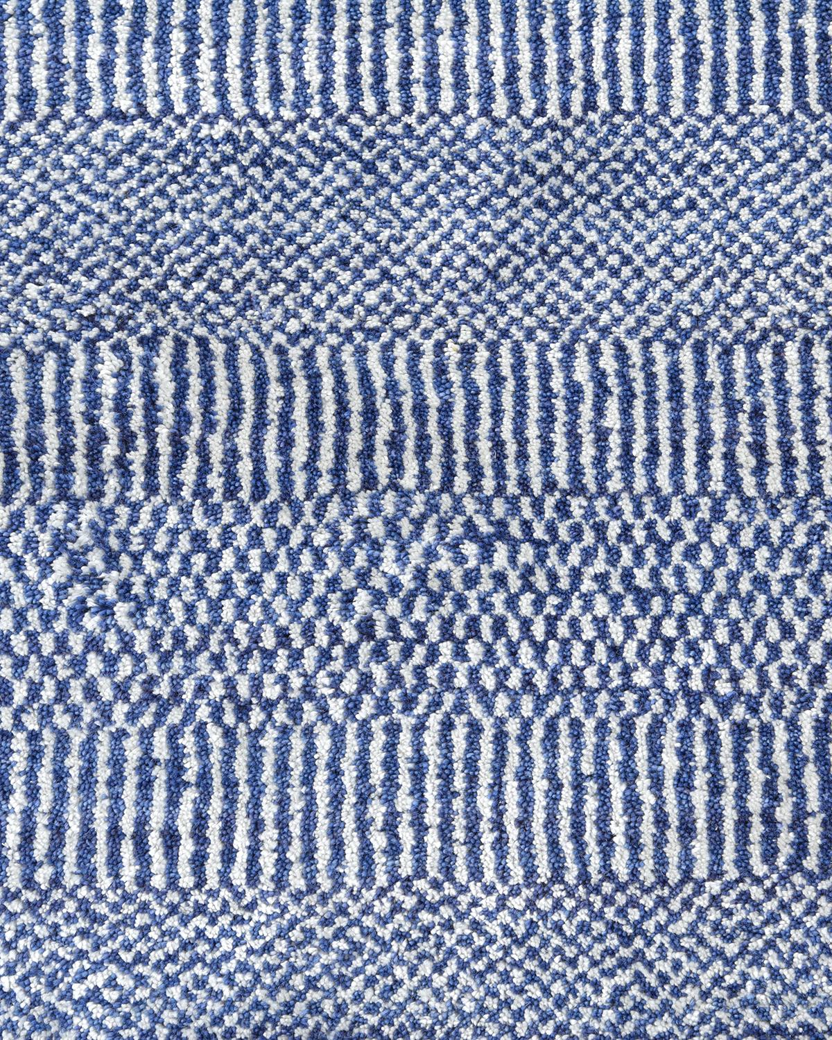 Massiv-moderner handgewebter blauer 9 x 12 Teppich (Indisch) im Angebot