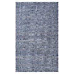 Solo Rugs Solid Modern Hand Loomed Blue Area Rug